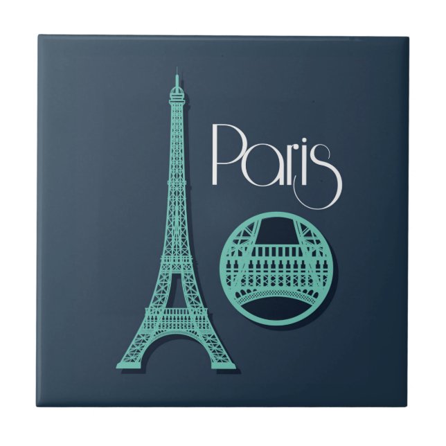 Paris kricka kakelplatta (Framsidan)