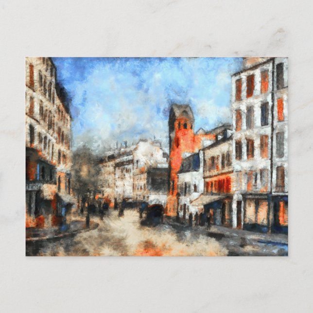 Paris, la rue des Abbesses Vykort (Framsida)