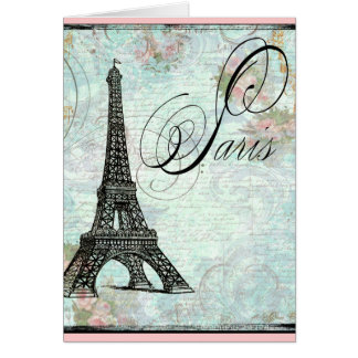 Paris La Tour Eiffel-Fransk Design Hälsningskort
