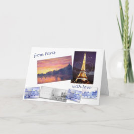 PARIS LANDSKAP HÄLSNINGKORTET KORT