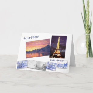 PARIS LANDSKAP HÄLSNINGKORTET KORT