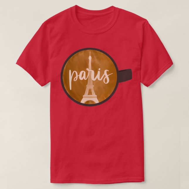 Paris Latte Art T Shirt (Design framsida)