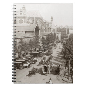 Paris: Les Halles, C1900 Anteckningsbok Med Spiral