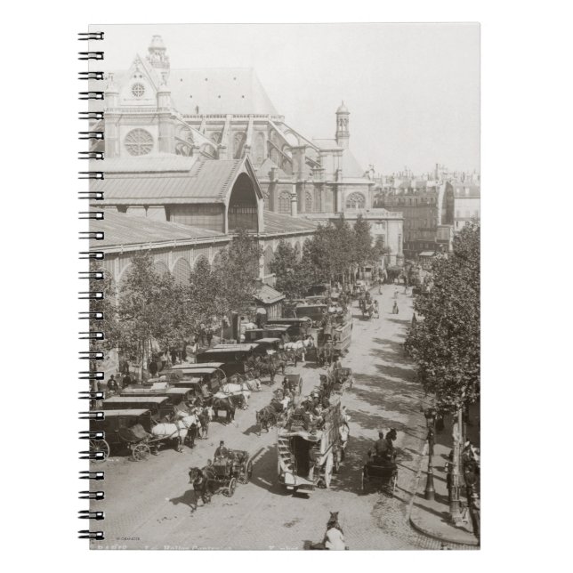 Paris: Les Halles, C1900 Anteckningsbok Med Spiral (Framsidan)