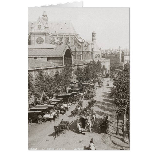 Paris: Les Halles, C1900 OBS Kort (Framsidan)