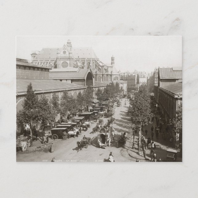 Paris: Les Halles, C1900 Vykort (Framsida)