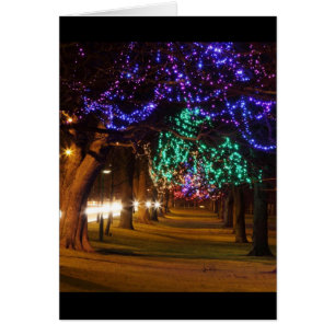 Paris Lighted Träd Hälsningskort