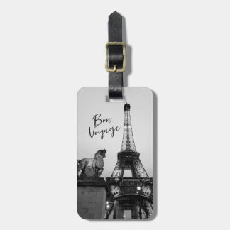 Paris Lit Up Eiffel Torn Bon Voyage Bagagebricka