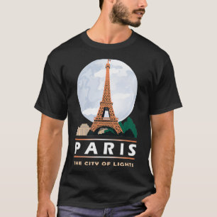 Paris: Ljuset Eiffel Torn Paris Nattkväll G T Shirt