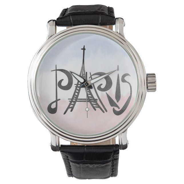 Paris Logotyp Watch Armbandsur (Framsida)