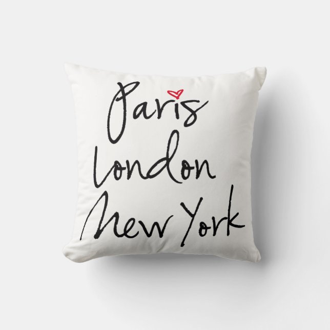 Paris London, New York Kudde (Framsida)