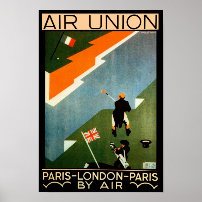 Paris - London - Paris av Luft Poster (Framsidan)
