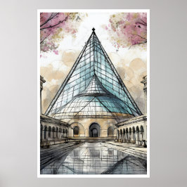 Paris, Louvre Pyramid Poster