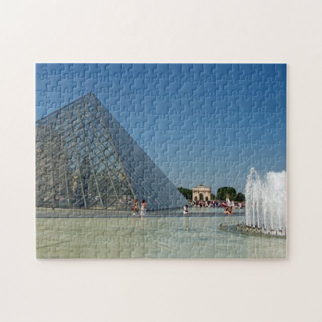 Paris Louvre Pyramid-pussel Pussel (Horisontell)
