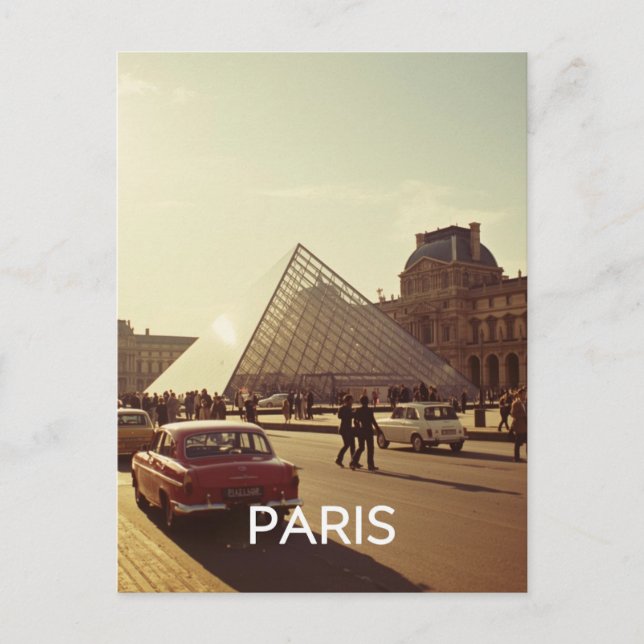 Paris Louvre Vykort (Framsida)