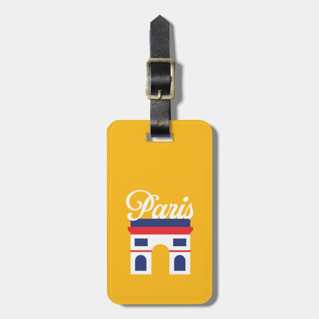 Paris Luggage Tag Bagagebricka (Vertikal Framsida)