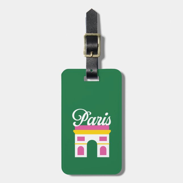 Paris Luggage Tag Bagagebricka (Vertikal Framsida)