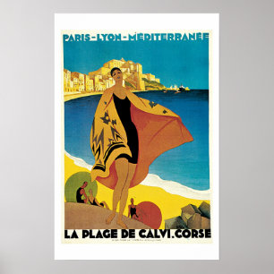 Paris Lyon medelhavs- vintage resoraffisch Poster