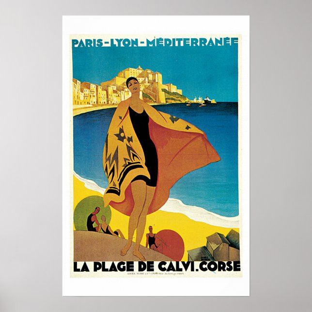 Paris Lyon Mediterranean Vintage resor Poster (Framsidan)