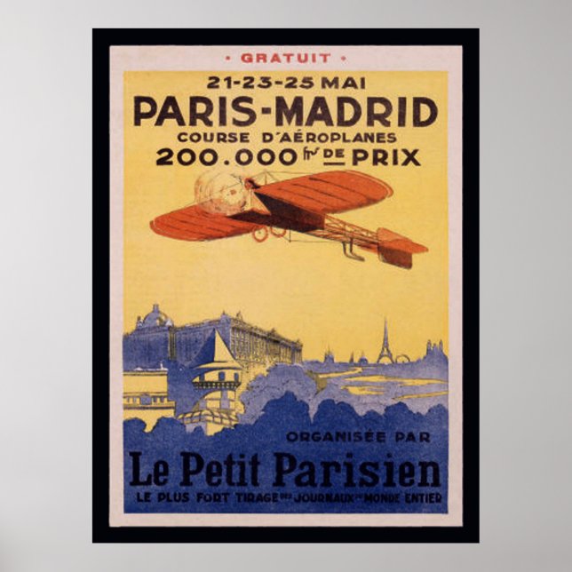 Paris-Madrid-Le-Petit Parisian Poster (Framsidan)