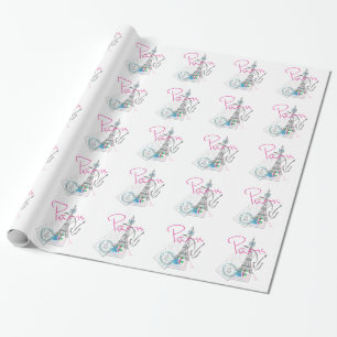 PARIS med kärlek - Eiffel Torn & Brev Presentpapper