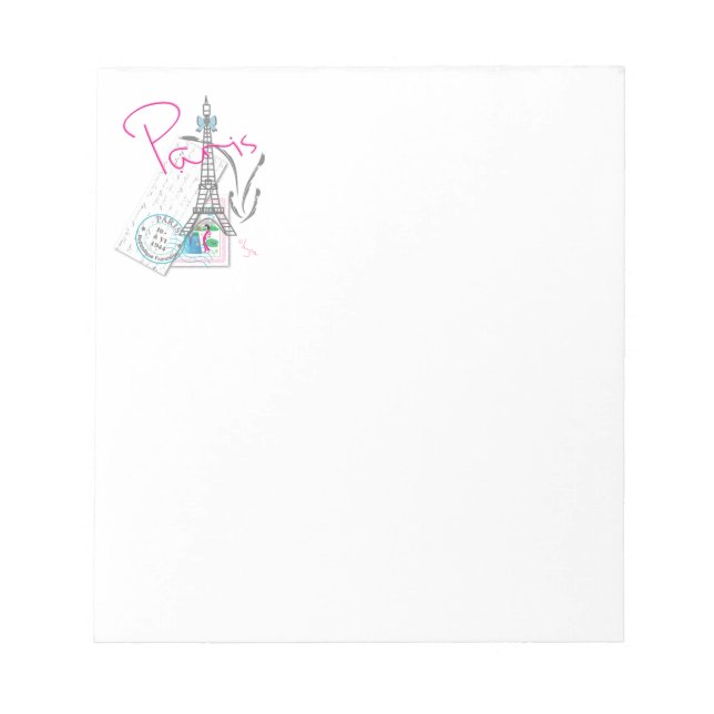 Paris med kärlek och Eiffel Torn Anteckningsblock (Framsida)