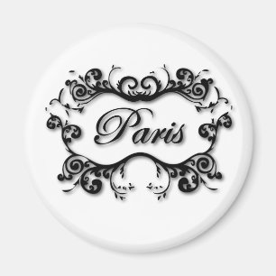 Paris med Scrollsar Magnet