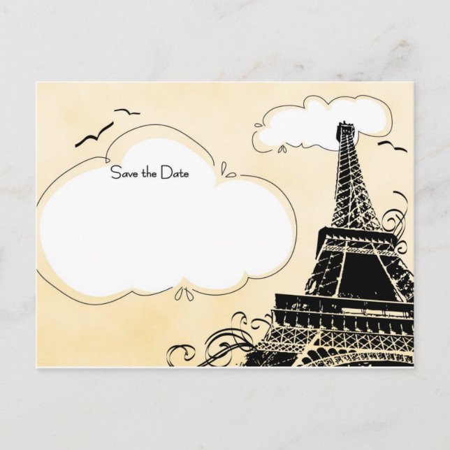 Paris Meddelande Vykort (Framsida)