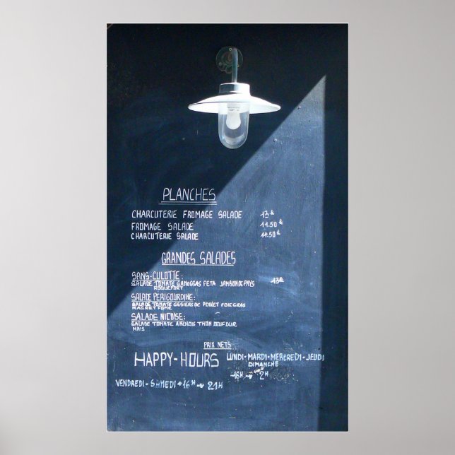 Paris Menu Poster (Framsidan)