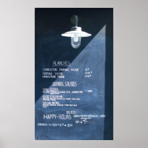 Paris meny poster