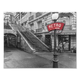 Paris Metro Lamarck Caulaincourt - Fototryck