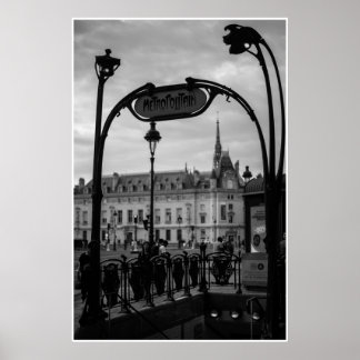Paris Metropolitan Ingång Poster