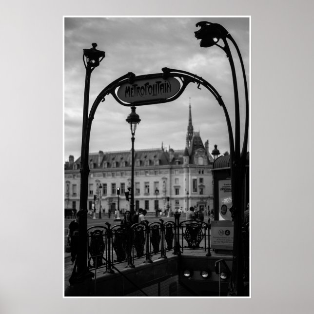Paris Metropolitan Ingång Poster (Framsidan)