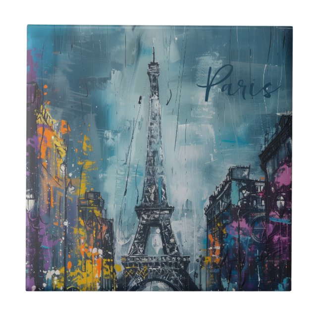 Paris Mode Natt Kakelplatta (Framsidan)