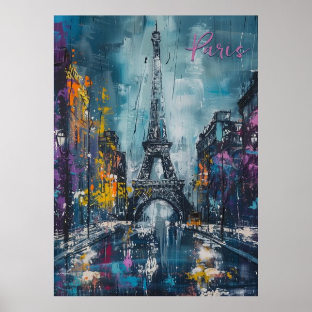 Paris Mode Natt Poster (Framsidan)