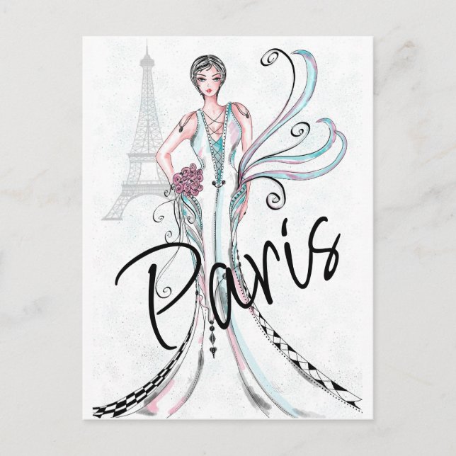 Paris Mode Vykort (Framsida)