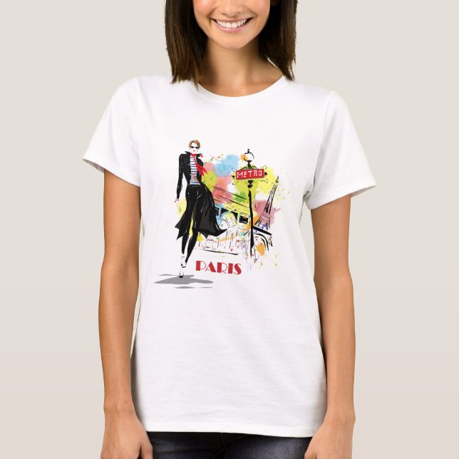 Paris Mode-W1 T Shirt (Framsida)