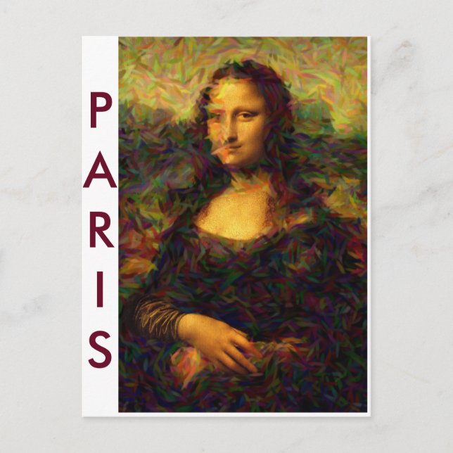 Paris Mona Lisa Vykort (Framsida)
