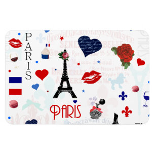 Paris mönster med det Eiffel torn Magnet