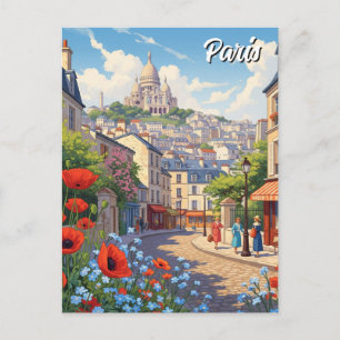 Paris Montmartre Postcard Vykort