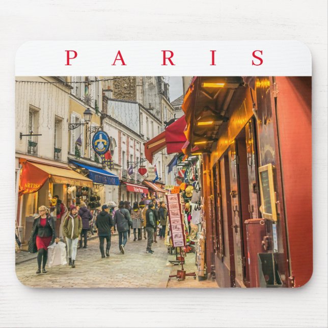 Paris Montmartre Street view mousepad Musmatta (Framsidan)