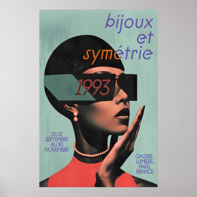 Paris Moteutställning Konsttryck Bijoux et Poster (Framsidan)