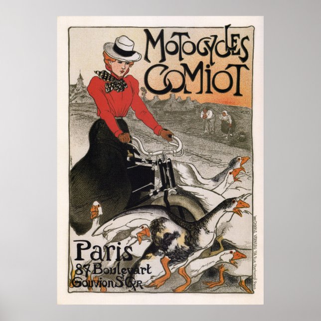 PARIS - MOTOCYCLES COMIOT 1899 POSTER (Framsidan)