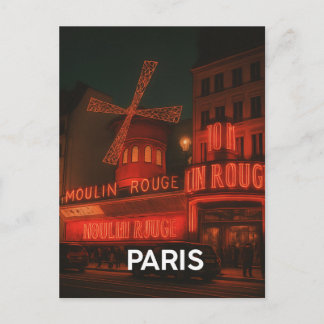 Paris Moulin Rouge Vykort