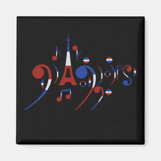 Paris Musik noter Magnet