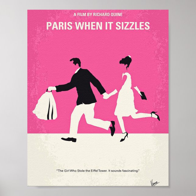 Paris när det Sizzles Poster (Framsidan)