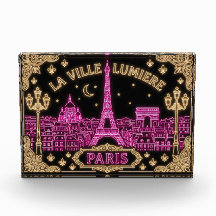 Paris Neon Design Foto Block