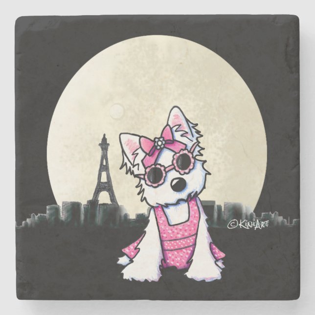 Paris Night Olivia Stone Underlägg Sten (Framsidan)