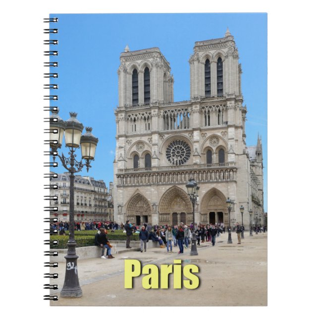 PARIS Notre Dame Anteckningsbok Med Spiral (Framsidan)