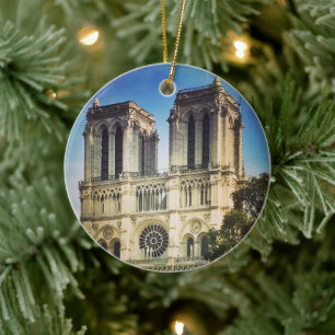 Paris, Notre Dame Cathedral Personlig Julgransprydnad Keramik